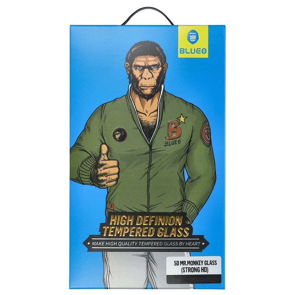 5D Mr. Monkey Stikls - Apple iPhone 14 Pro Max - melns (Spēcīga HD)