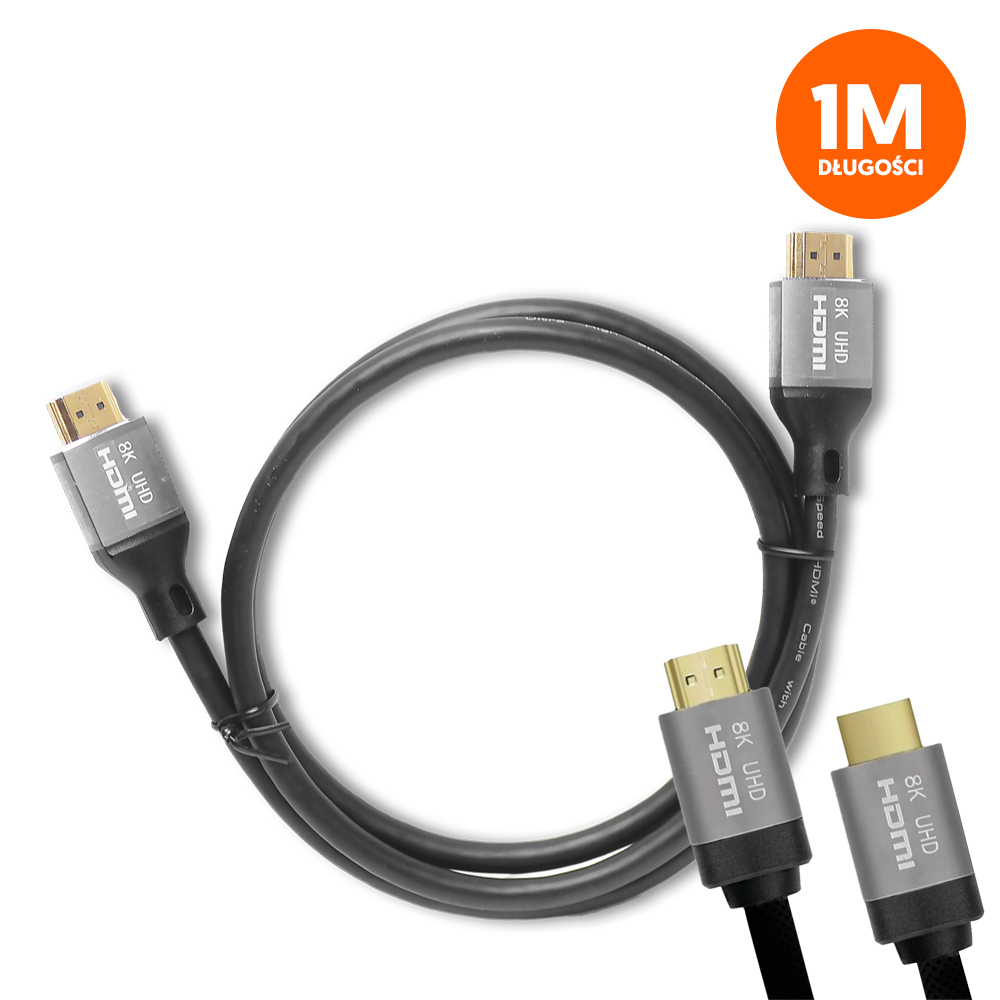 Etteri HDMI-HDMI kabelis (v2.1 | 8K | 1 m) melns