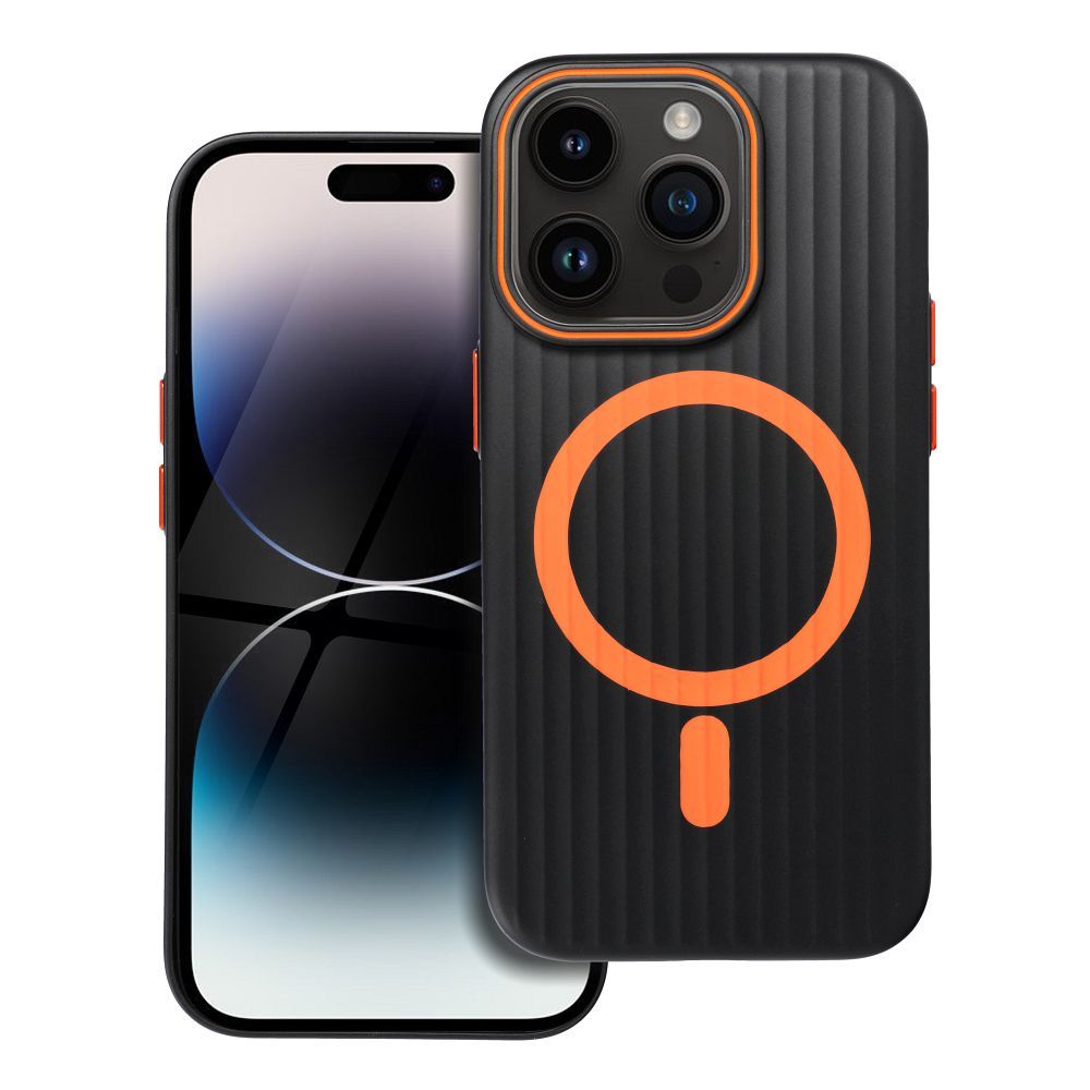 Viedtālruņa apvalks SIMPLY, saderīgs ar MagSafe, paredzēts iPhone 14 Pro, titāna melnais apvalks