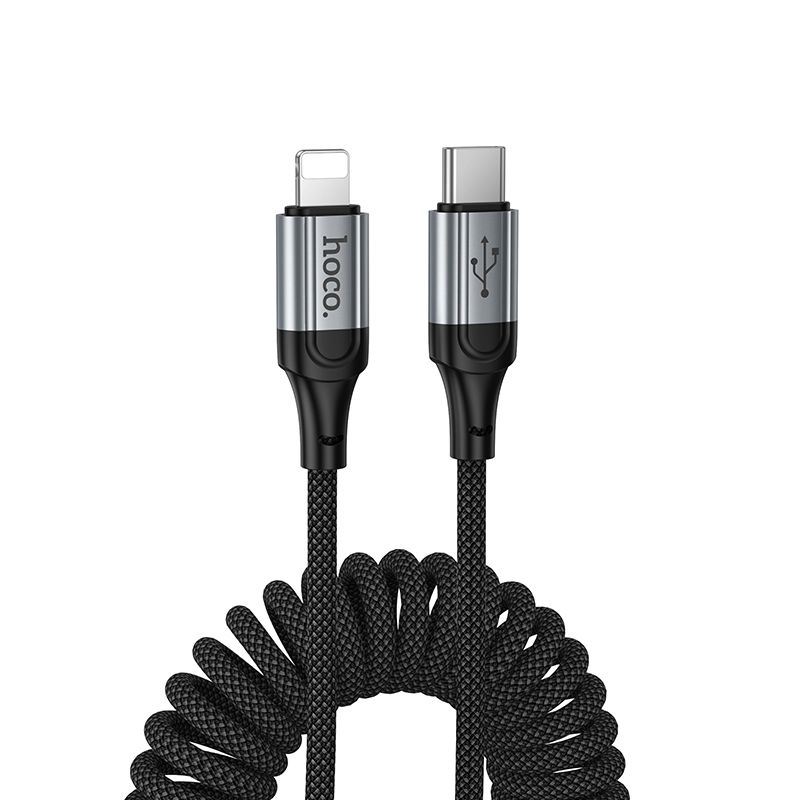 Kabelis USB-C uz Lightning Hoco PD 2,4A 1,5 m X121 melns