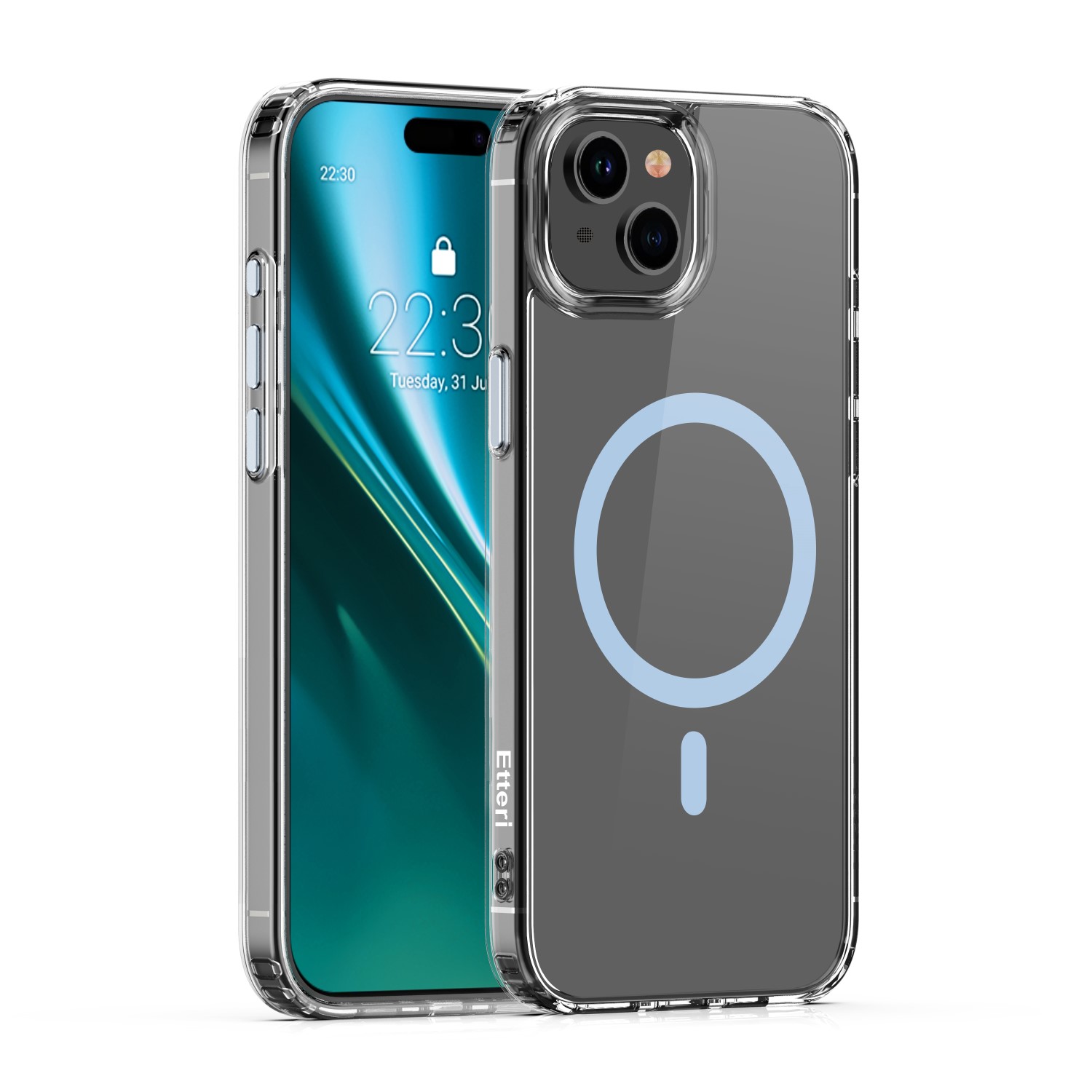 Etteri Krāsains Mag apvalks viedtālrunim iPhone 13 6,1 gaiši zils (m)