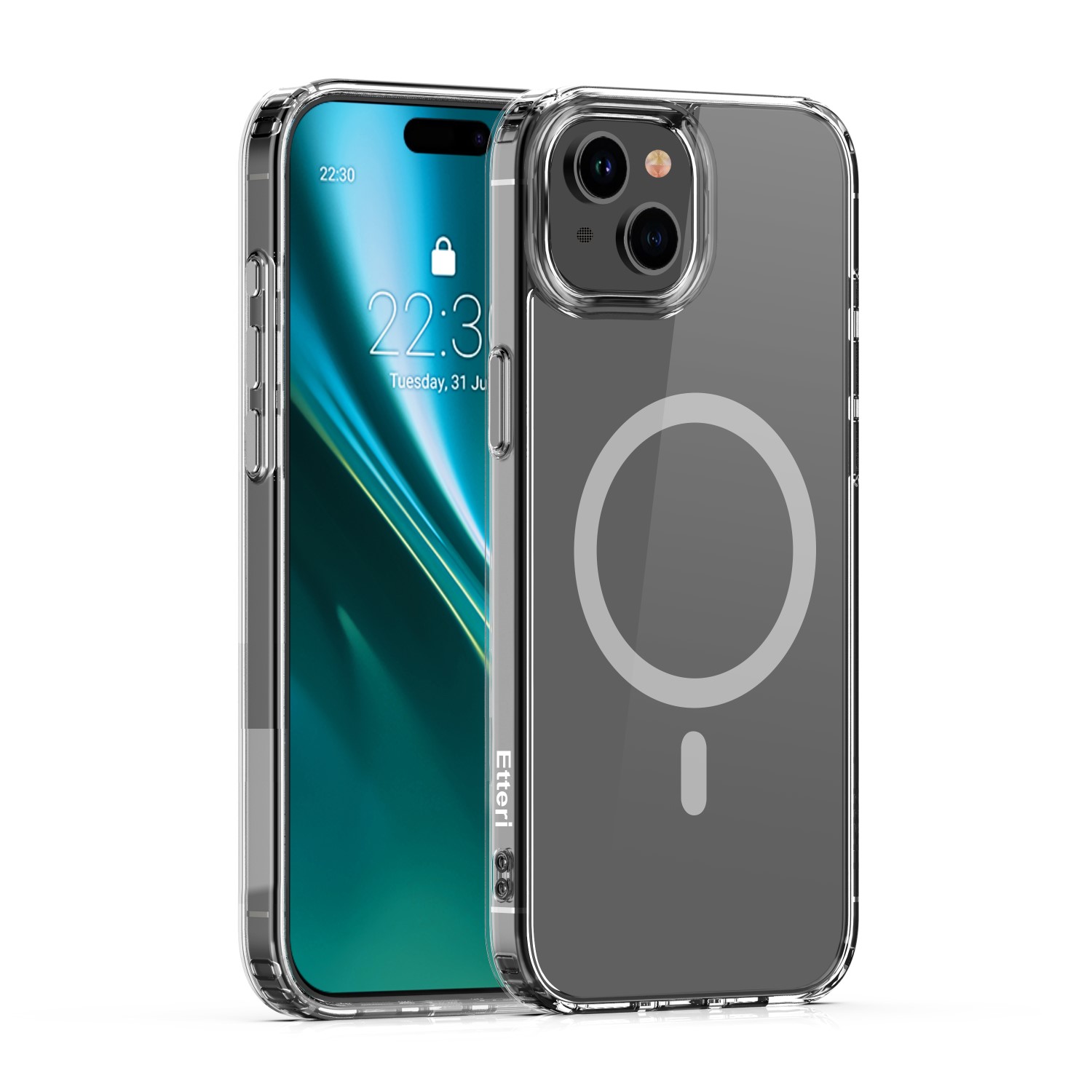 Etteri Krāsains Magnētiskais viedtālruņa apvalks iPhone 14 6,1" pelēks