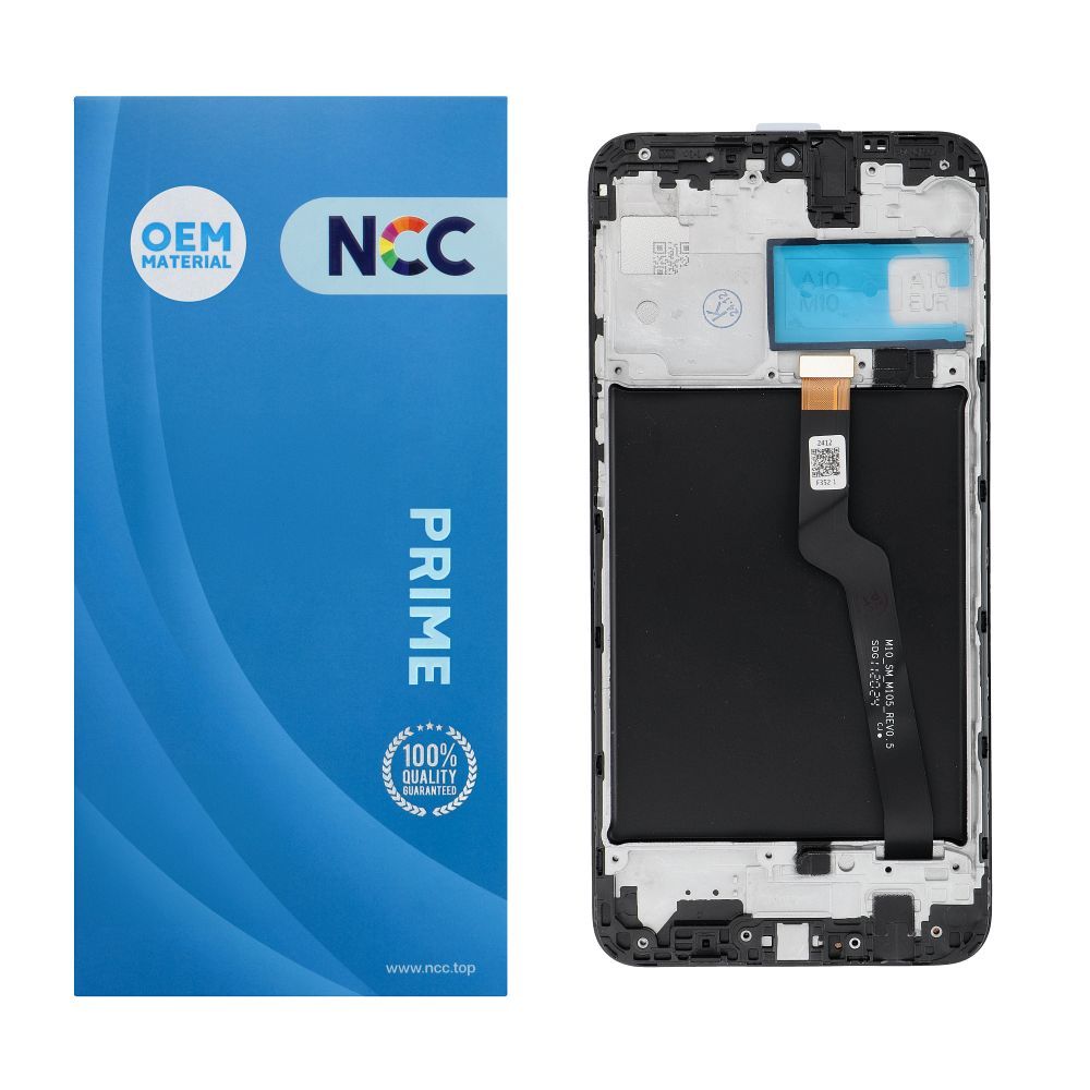 NCC LCD displejs SAMSUNG A10 A105 F/M/G OEM ar rāmi