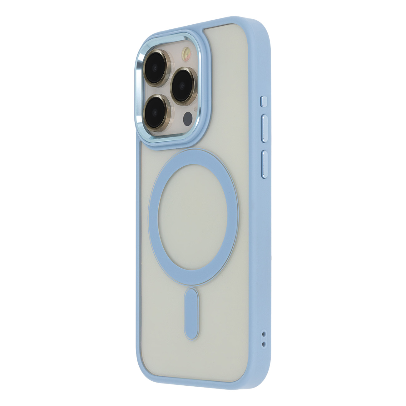 Satin Elegant Magnētiskais viedtālruņa apvalks iPhone 15 6,1" zils
