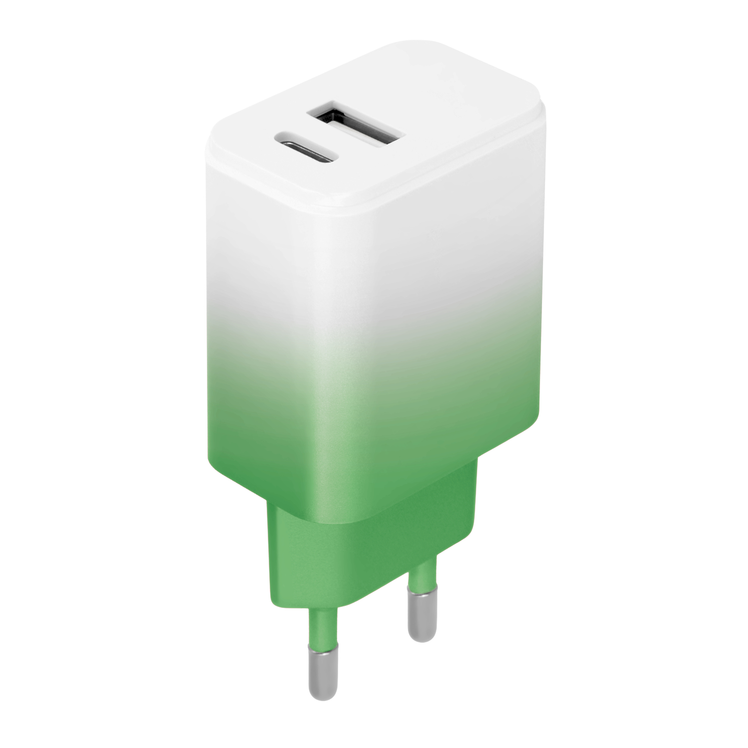 Setty lādētājs USB + USB-C 20W LSIG-AC-20 piparmētru-balts gradients