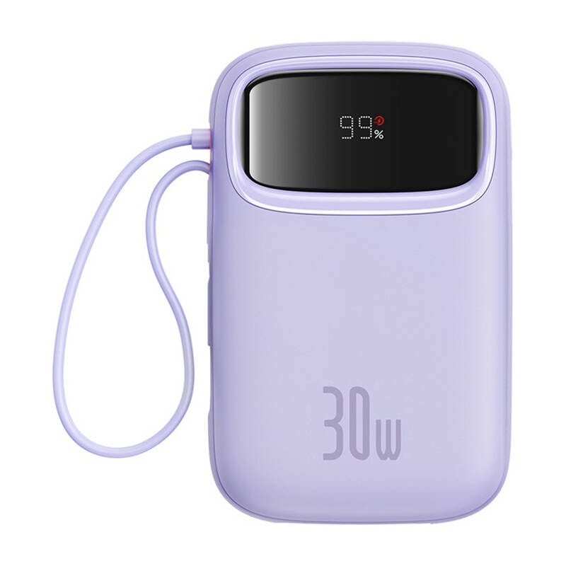 Portatīvais lādētājs Baseus QPow 2 10000mAh 30W 2xUSB-C (violets)