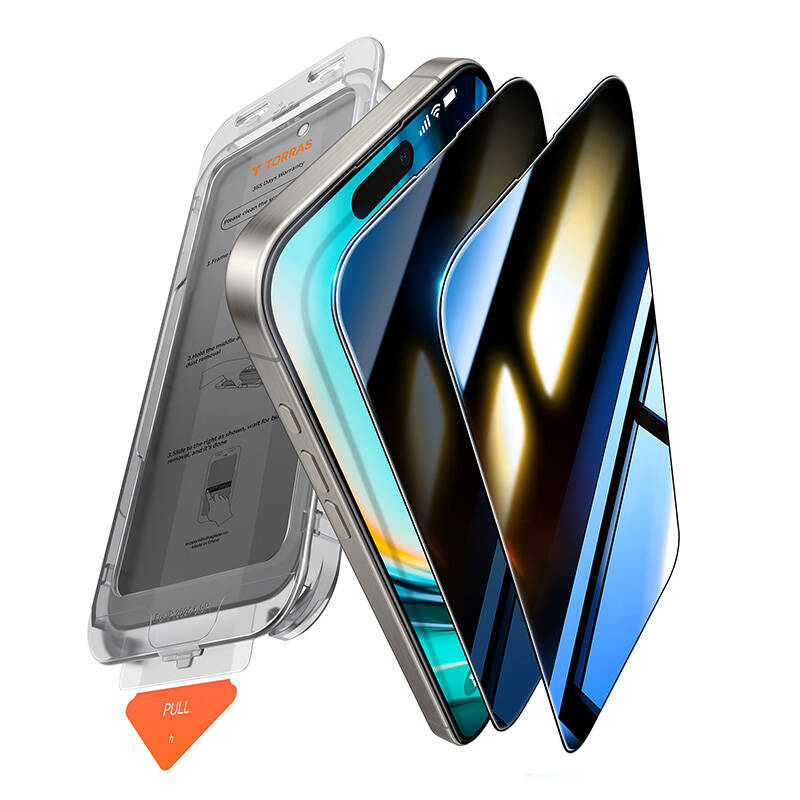 Torras Install Master privātuma stikls iPhone 16