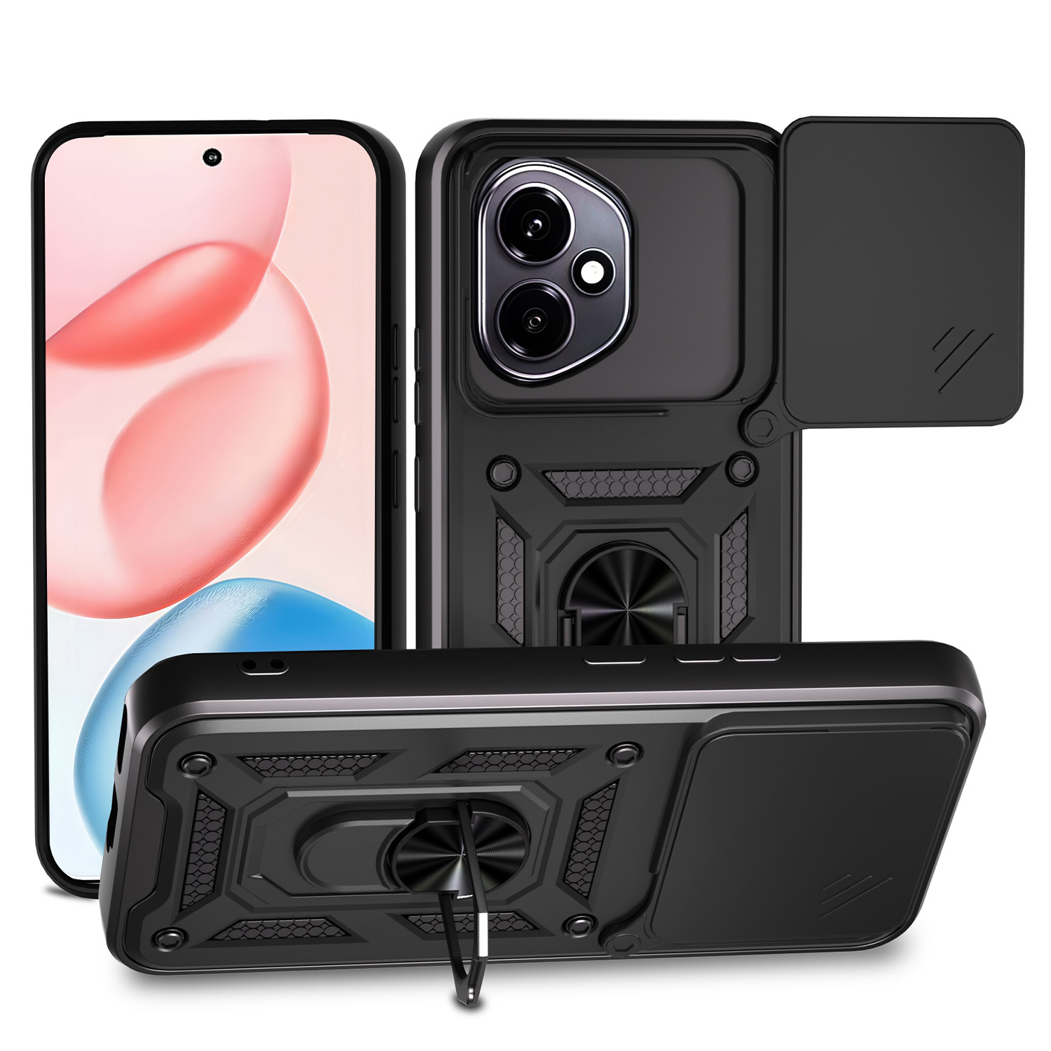 Defender Slide viedtālruņa apvalks Honor 400 melns