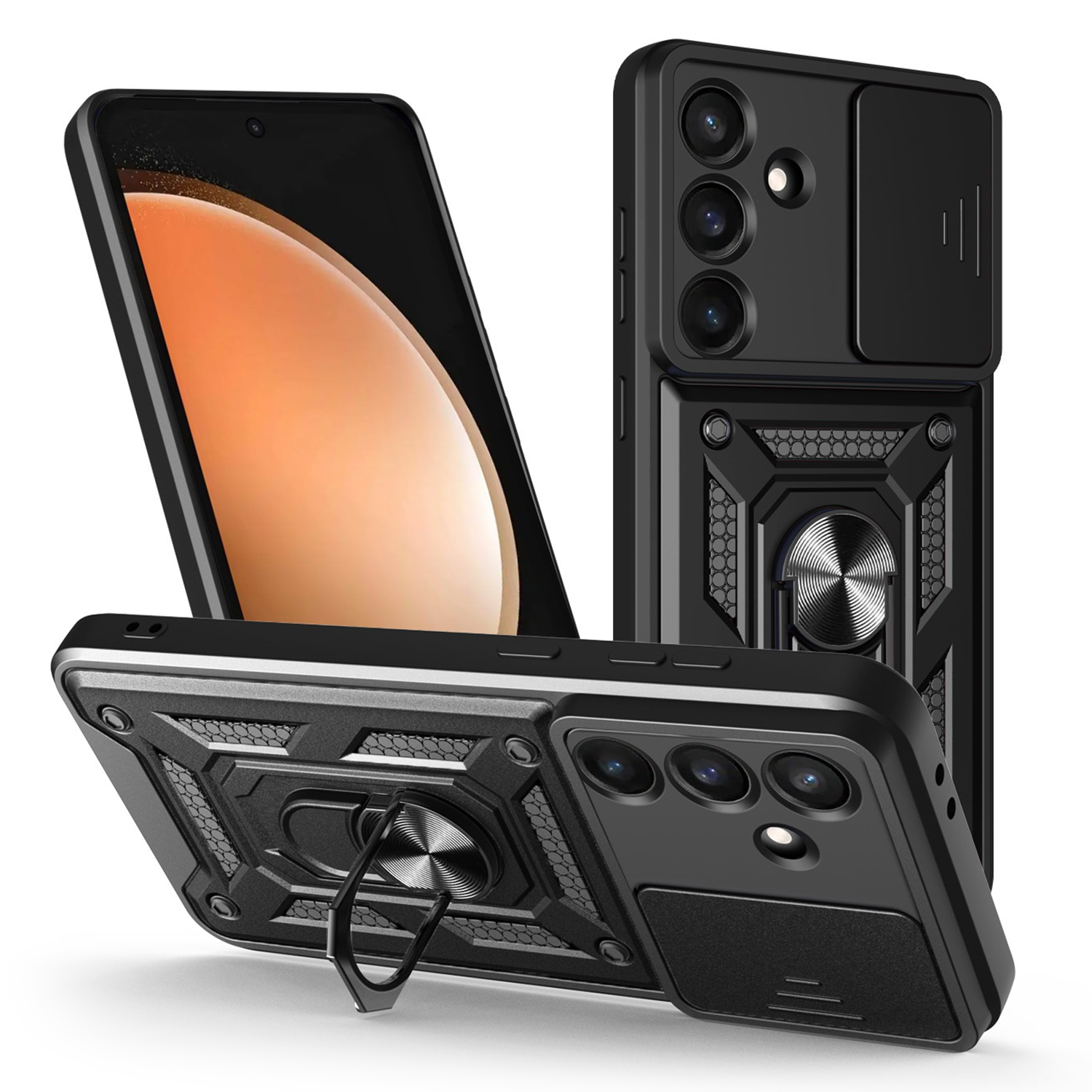 Viedtālruņa apvalks Defender Slide Samsung Galaxy S25 FE melns