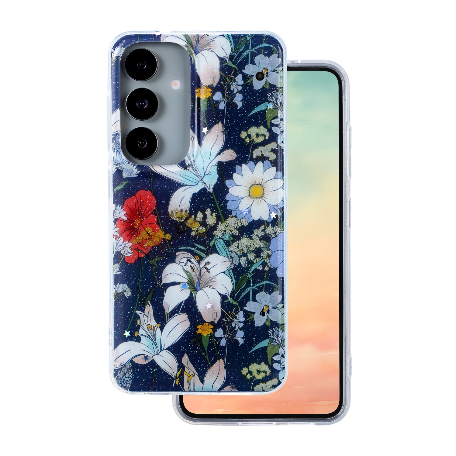 Glow Glam viedtālruņa apvalks Samsung Galaxy S25 zils