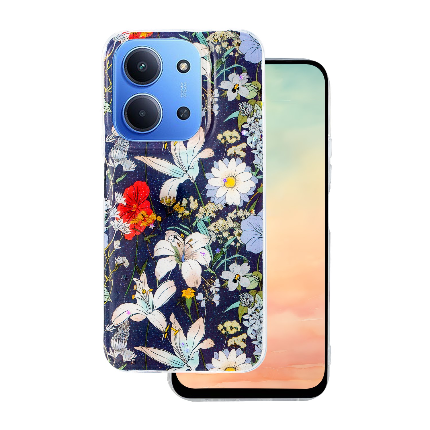 Glow Glam viedtālruņa apvalks Xiaomi Redmi 15C 4G EU / 15C 5G EU (173.16 x 81.06 x 8.2 mm) zils