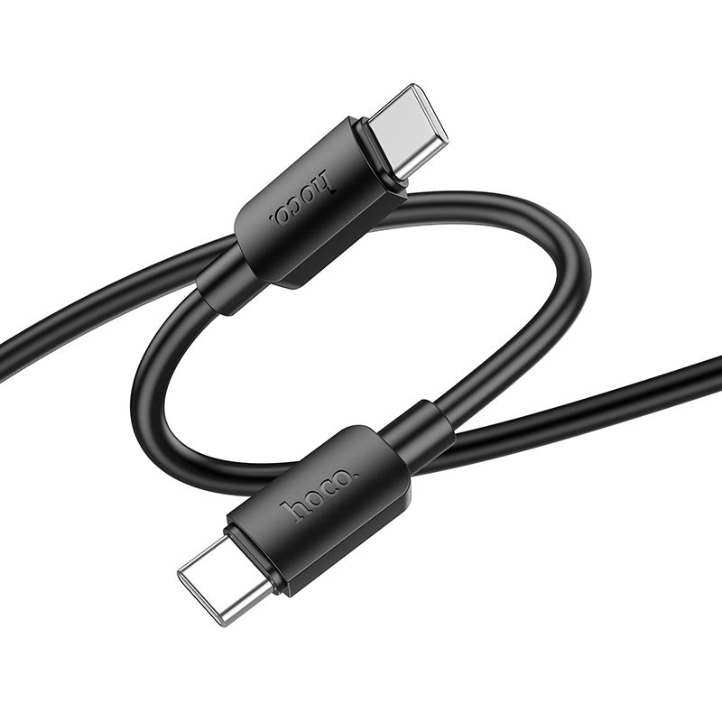 Kabelis USB C uz USB C Hoco 3A 60W 1 m X96 melns
