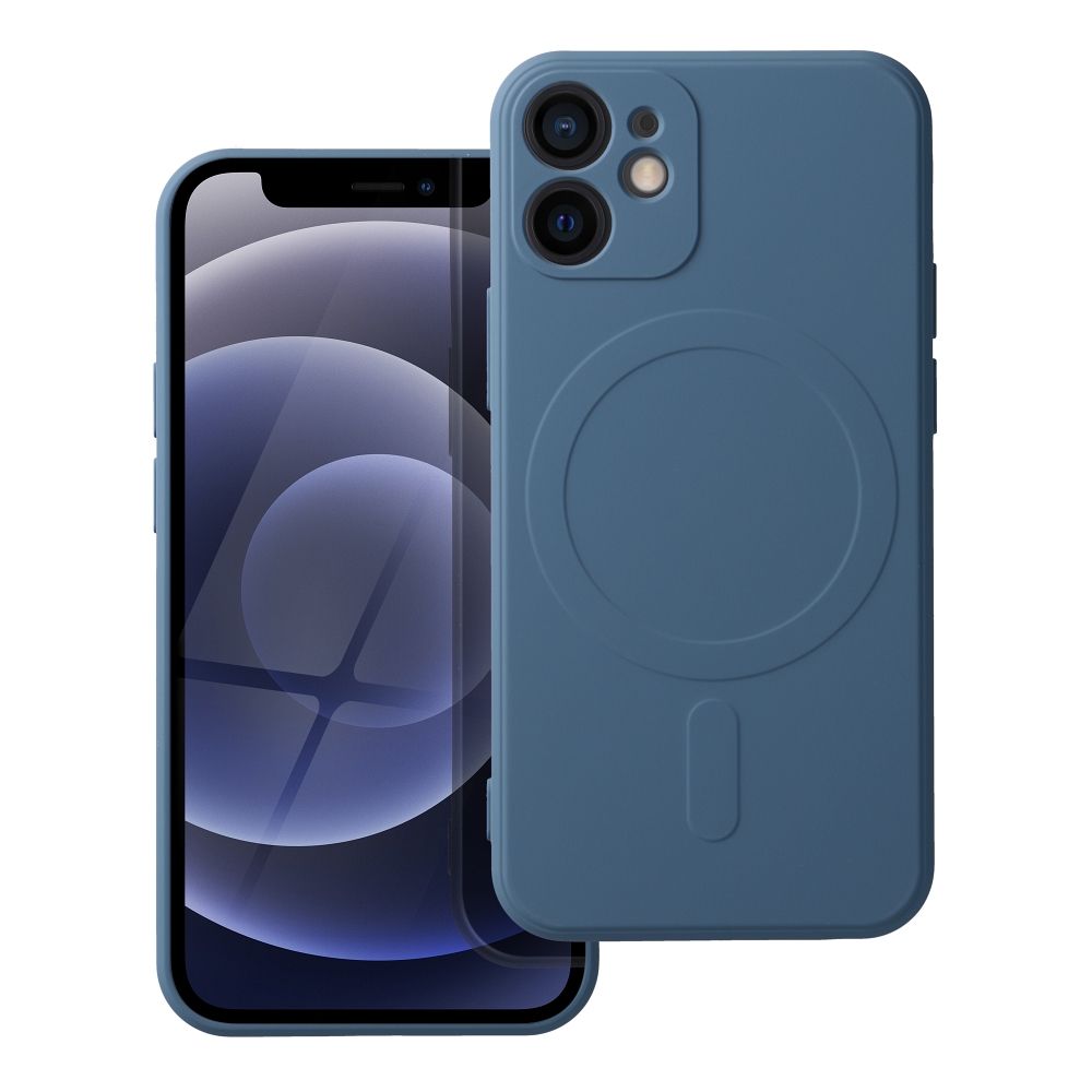 SILICONE MAG COVER viedtālruņa apvalks, saderīgs ar MagSafe, IPHONE 12 Mini zils