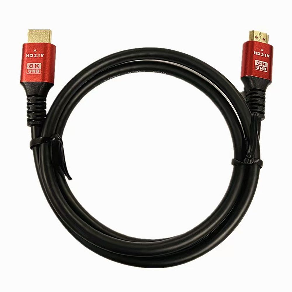 Kabelis HDMI 2.1 8K 60 Hz / 4K 120 Hz – ar ļoti augstu ātrumu, HDR, eARC, VRR, 48Gbps, 1 m, melns
