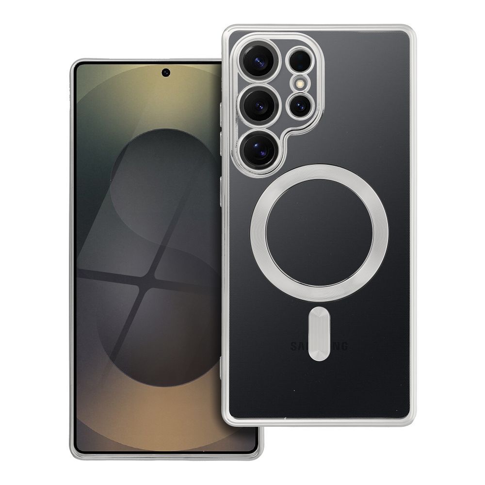 ELECTRO MAG COVER viedtālruņa apvalks saderīgs ar Magnētisko MagSafe SAMSUNG S25 Ultra sudraba