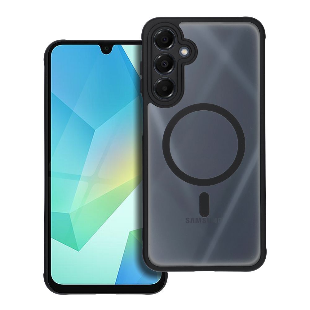 FULL MATTE MAG COVER viedtālruņa apvalks, saderīgs ar MagSafe, paredzēts SAMSUNG A16 5G / A16 4G melns