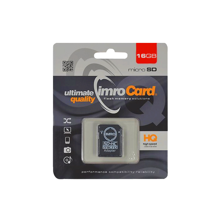 Imro atmiņas karte 16GB microSDHC cl. 6 + adapter