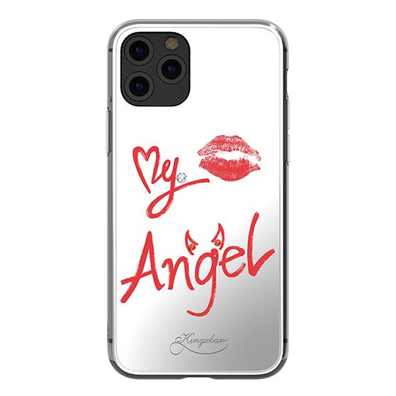 Kingxbar Angel spoguļapvalks ar oriģināliem Swarovski kristāliem iPhone 11 Pro Max, caurspīdīgs