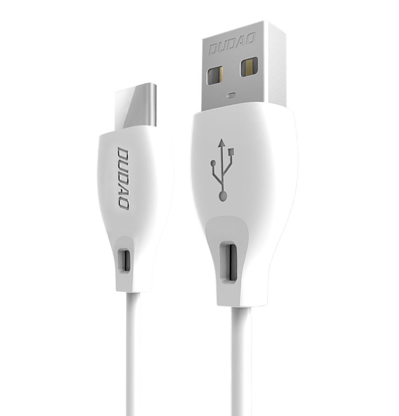 Dudao kabelis USB Type C 2.1A 1m balts (L4T 1m balts)