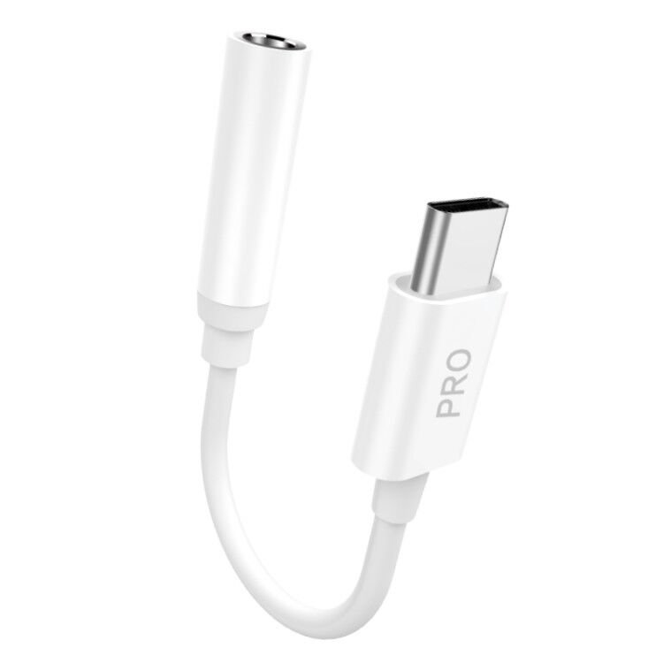 Dudao audio adapteris austiņām no USB Type C uz mini jack 3.5 mm balts (L16CPro white)