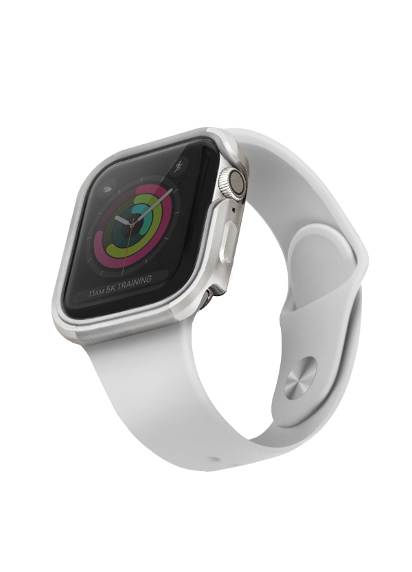 Uniq Valencia viedtālruņa apvalks Apple Watch 4 / 5 / 6 / SE 40mm - sudraba