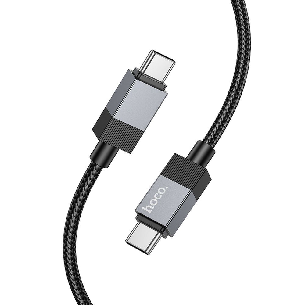 Kabelis USB C uz USB C Hoco 3A 60W 1 m X110 melns