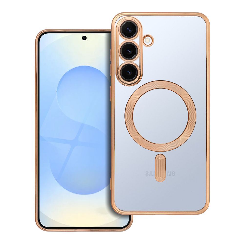 ELECTRO MAG COVER magnētiskais viedtālruņa apvalks, saderīgs ar MagSafe, paredzēts SAMSUNG S25 Plus, zelta