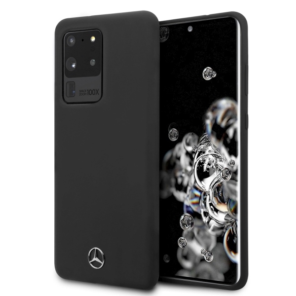 Mercedes MEHCS69SILSB S20 Ultra G988 kietais apvalks melns/melns silikons Line