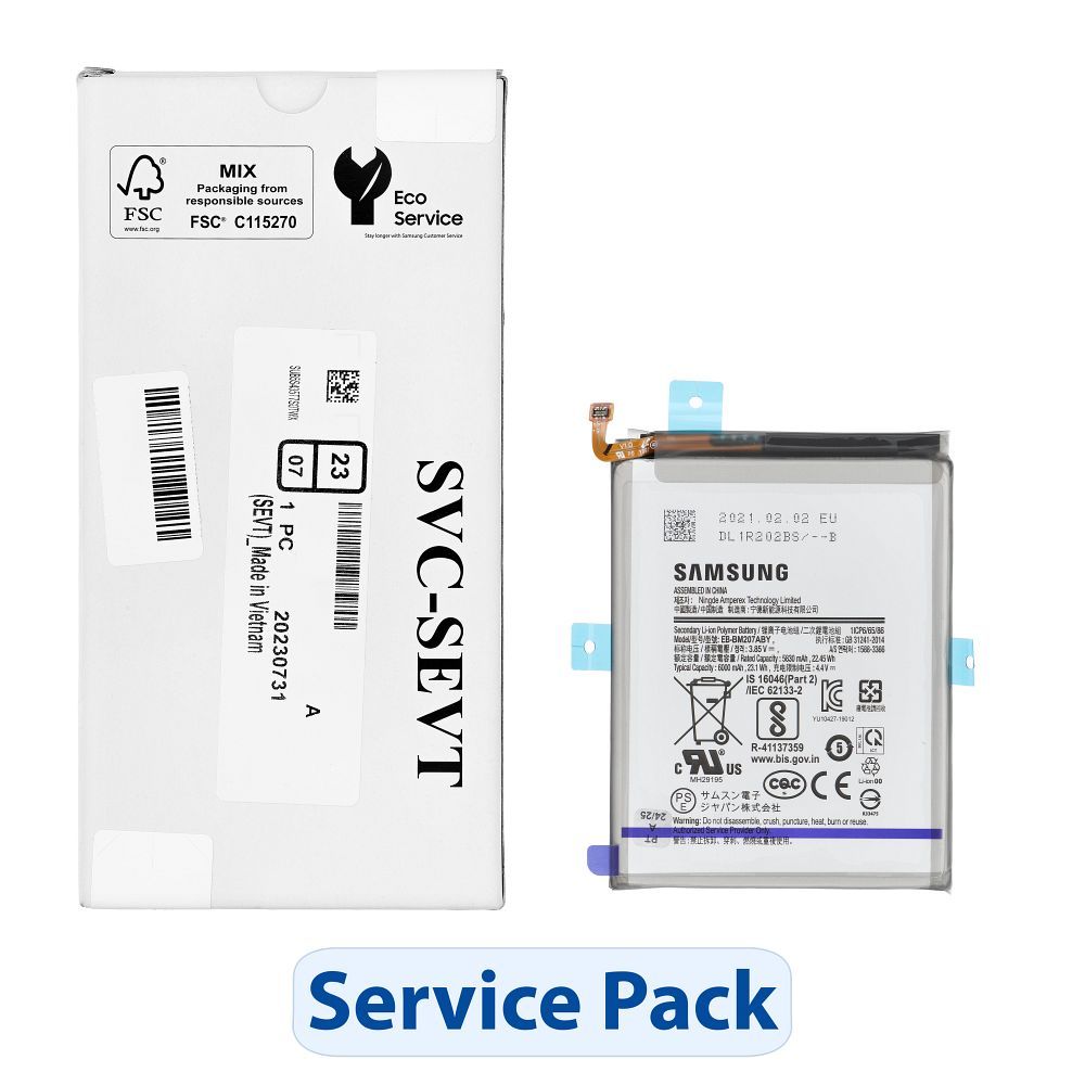 ServicePack baterija EB-BM207ABY paredzēta SAMSUNG M21 M30 M30S M31 GH82-22406A
