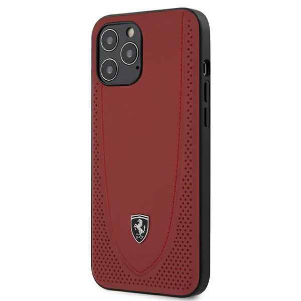 Ferrari FEOGOHCP12LRE iPhone 12 Pro Max 6.7 sarkans viedtālruņa apvalks Off Track perforēts