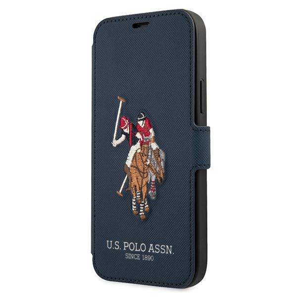 US Polo USFLBKP12LPUGFLNV iPhone 12 Pro Max 6,7" tumši zila grāmata Polo Embroidery kolekcija