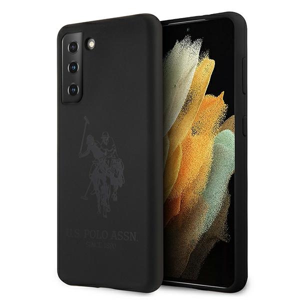 Viedtālruņa apvalks US Polo USHCS21SSLHRTBK S21 G991 melns silikons ar tonētu toni