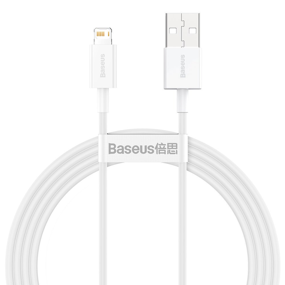 Baseus Superior USB - Lightning kabelis 2.4A 1.5 m balts (CALYS-B02)