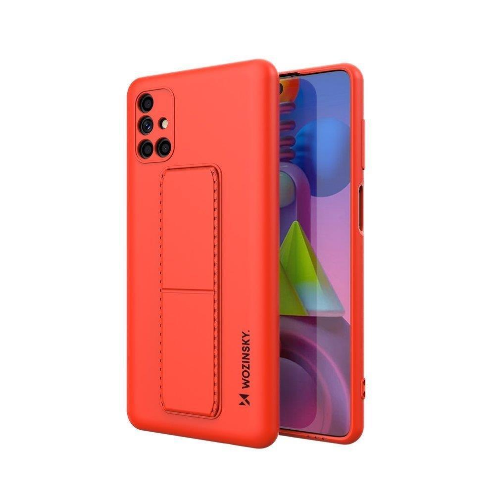 Wozinsky Kickstand Case silikona apvalks ar statīvu Samsung Galaxy M51 sarkans