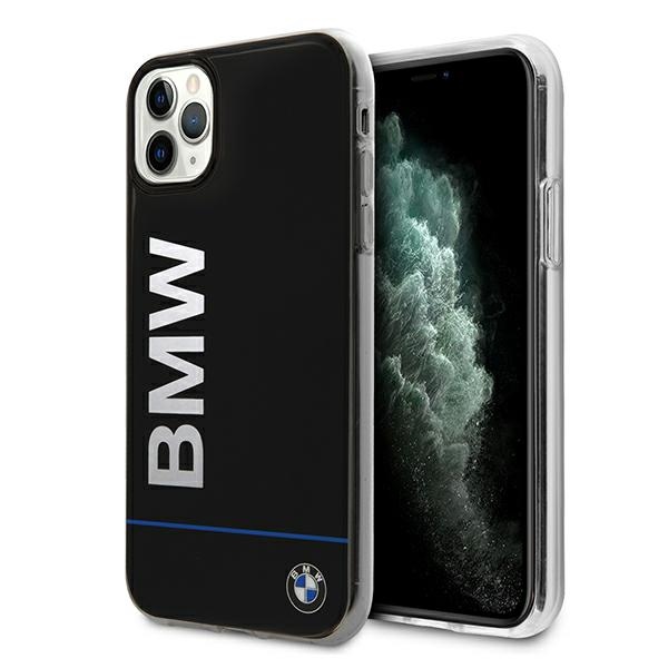 BMW Signature drukāts logotips iPhone apvalks iPhone 11 Pro - melns