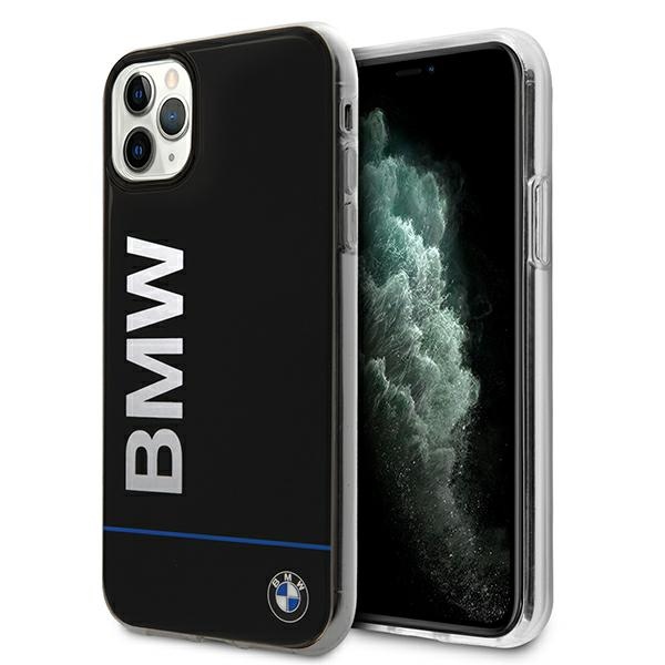 BMW Signature drukāts logotips apvalks iPhone 11 Pro Max - melns