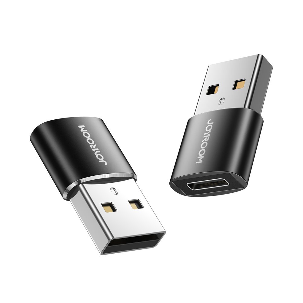 Joyroom adapteris no USB Type C (sieviešu) uz USB (vīriešu) 2 gab. melns (S-H152 Black)