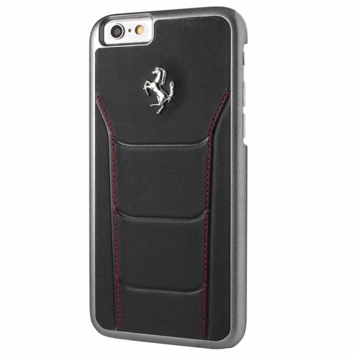 Ferrari cietais apvalks FESEHCP6BKR iPhone 6/6S 488 melns/sarkans šuvums