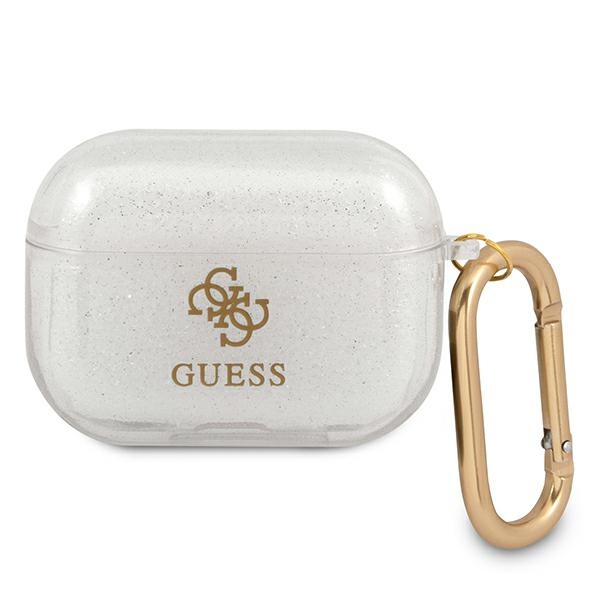 Guess GUAPUCG4GT AirPods Pro apvalks Caurspīdīgs Glitter kolekcija