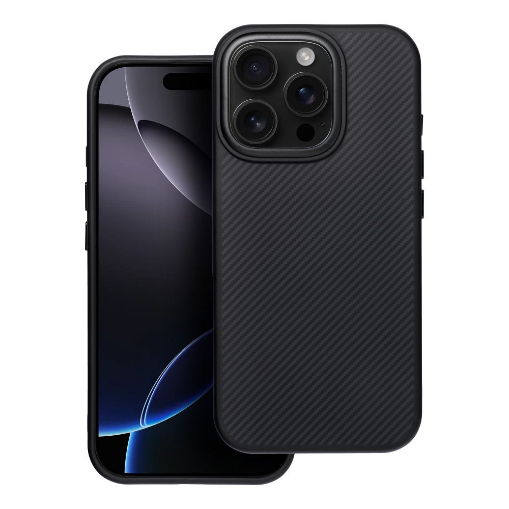 Carbon Elite Magnētiskais viedtālruņa apvalks saderīgs ar MagSafe IPHONE 16 PRO melns