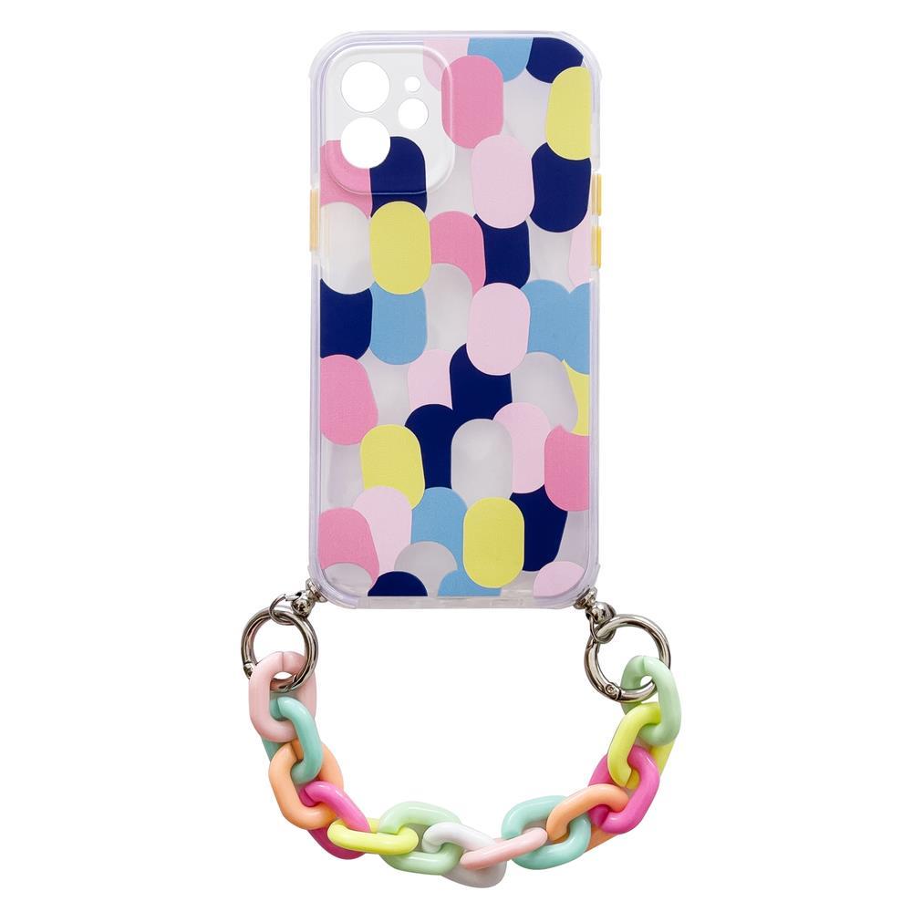 Color Chain Case gēla elastīgs elastīgs apvalks ar ķēdes kulonu Samsung Galaxy A32 5G daudzkrāsains (1)
