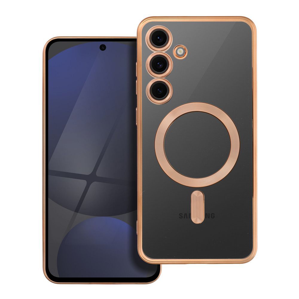 Viedtālruņa apvalks ELECTRO MAG COVER, ar MagSafe saderīgs, der SAMSUNG S24 FE, zelta krāsa