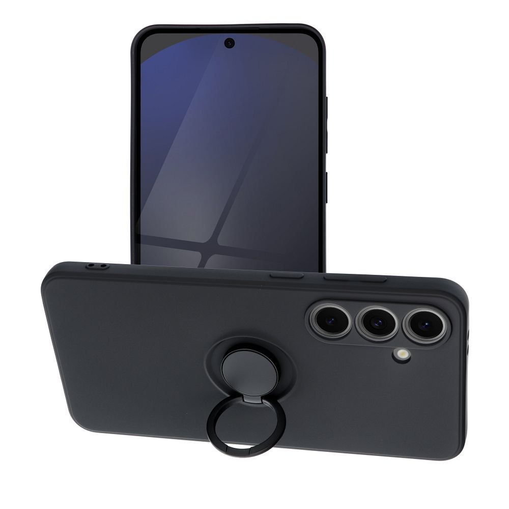Silikona RING viedtālruņa apvalks SAMSUNG S24 FE melns