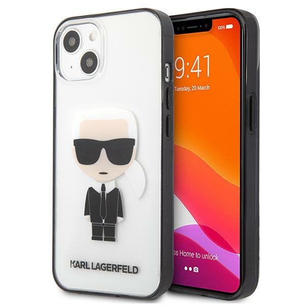 Karl Lagerfeld Iconik Karl Viedtālruņa apvalks iPhone 13 mini - Caurspīdīgs