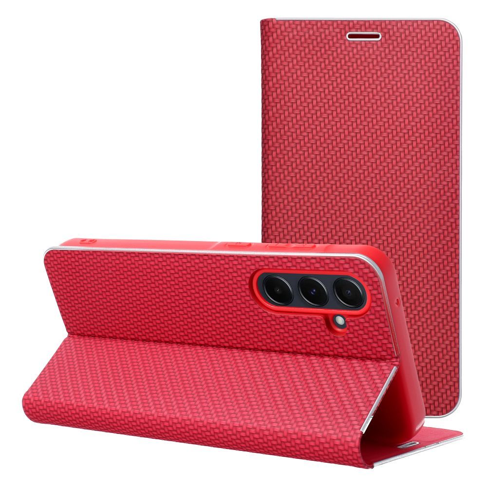 LUNA Book Carbon for XIAOMI Redmi Note 14 4G (GLOBAL - 164,84mm x 78,15mm x 8,16mm) - sarkans (m)