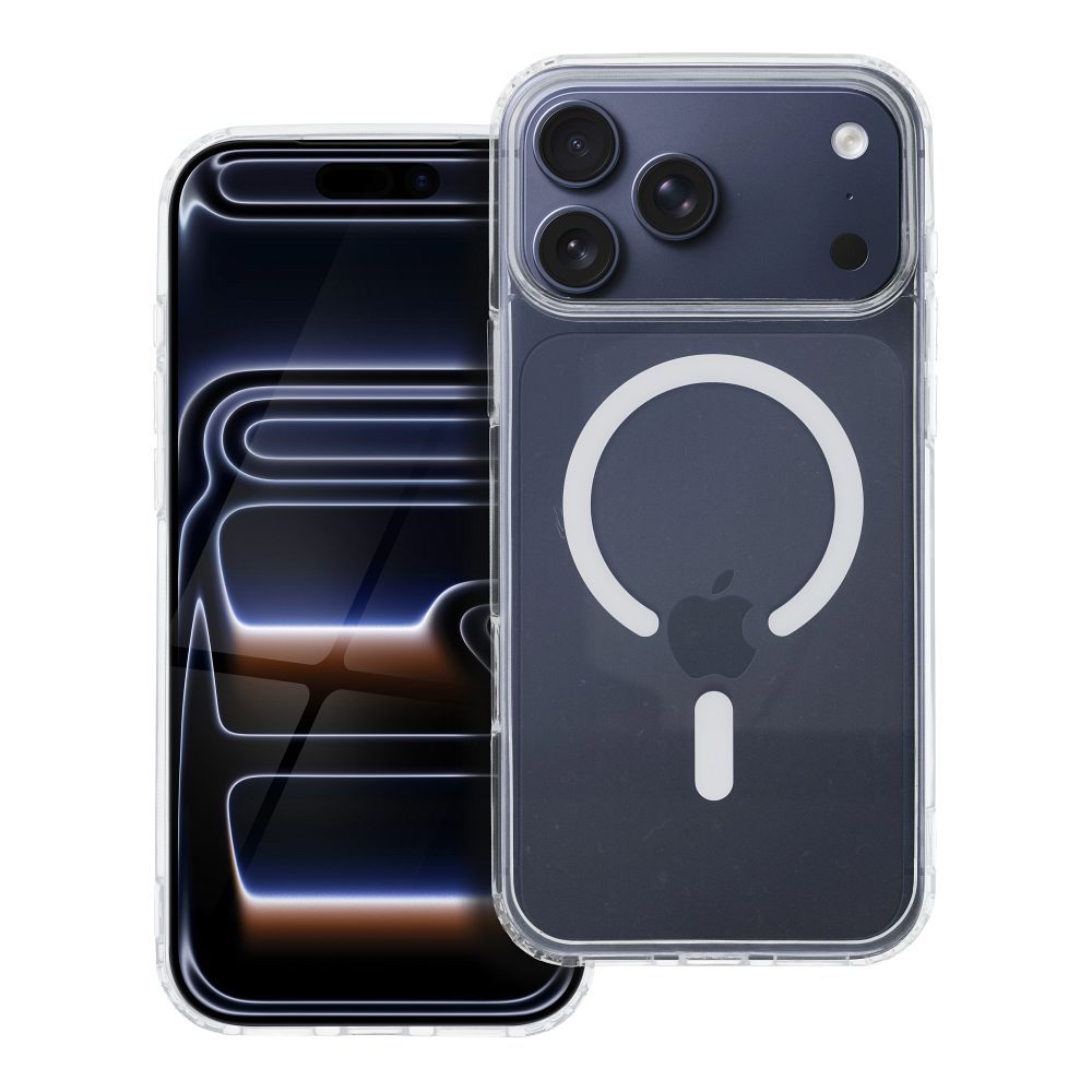 Drop Glue Krāsains Gredzens Magnētiskais Viedtālruņa apvalks saderīgs ar MagSafe IPHONE 17 Pro Max balta