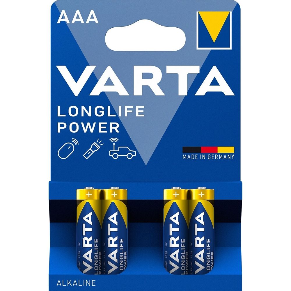 VARTA sārma baterija R3 (AAA) Longlife Power, 4 gab.