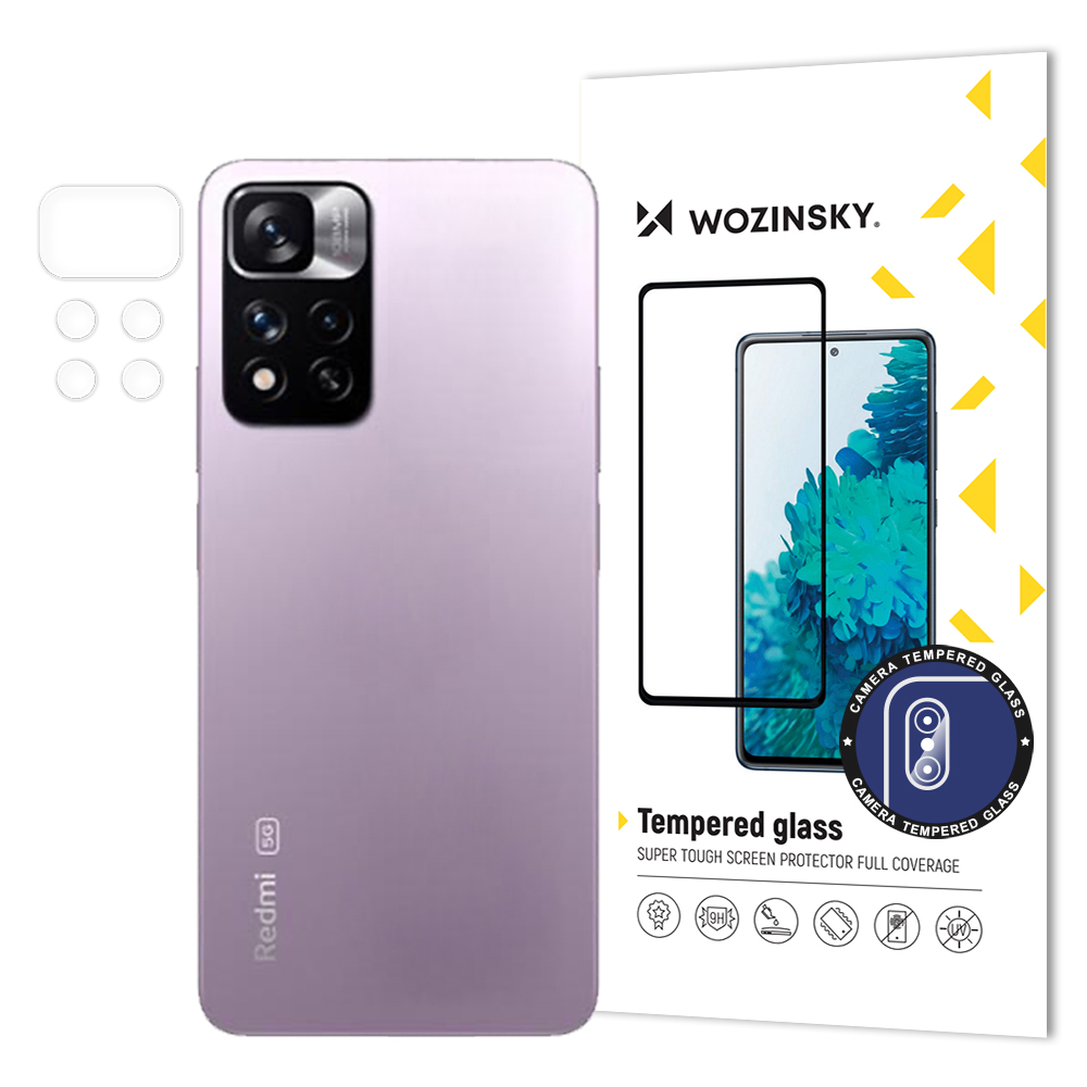 Wozinsky Aizsargstikls 9H pilns kameras rūdītais stikls Xiaomi Redmi Note 11 Pro+ kamerai