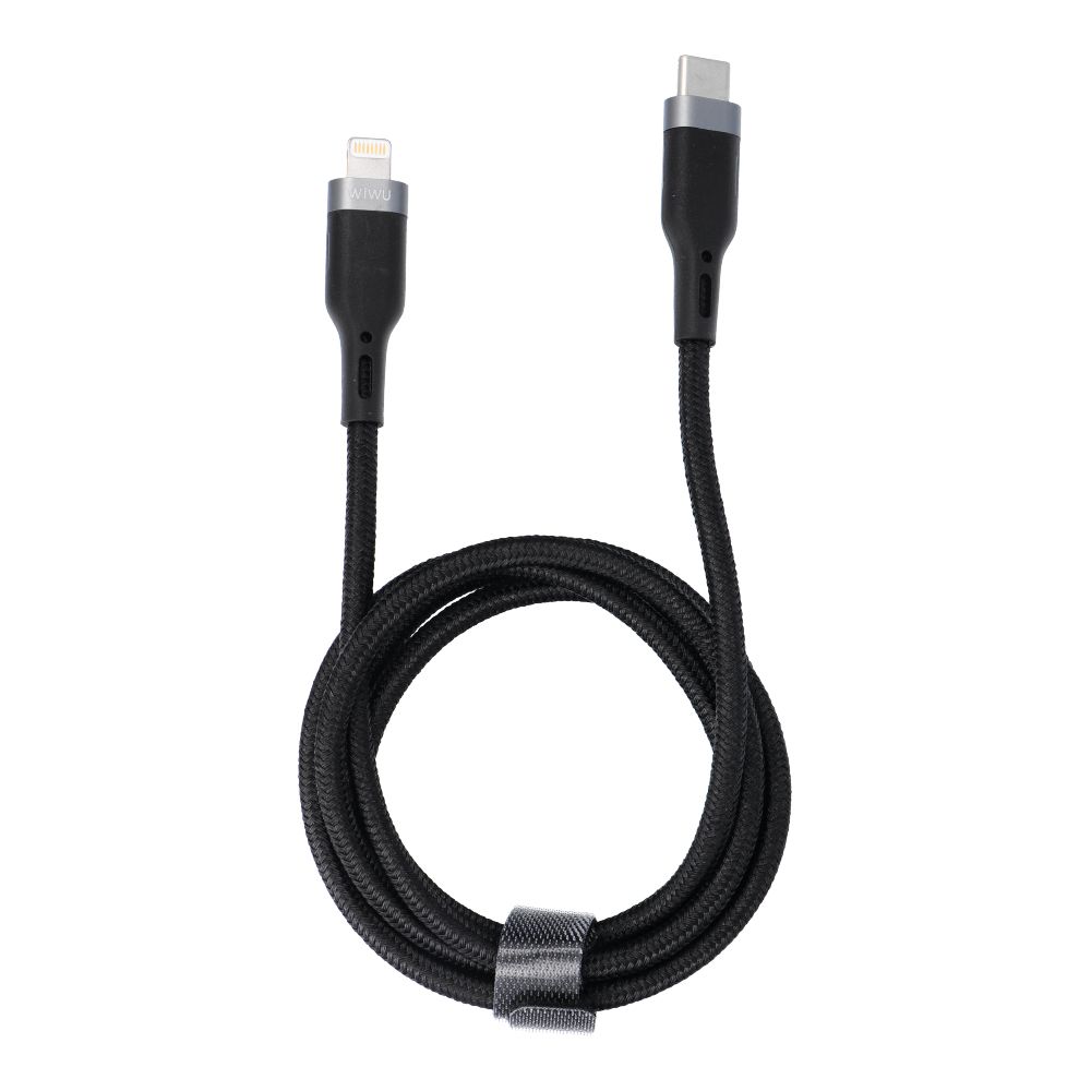 WiWU - Platinum sērijas datu kabelis Wi-C013 USB C uz Lightning 30W 1,2m - melns