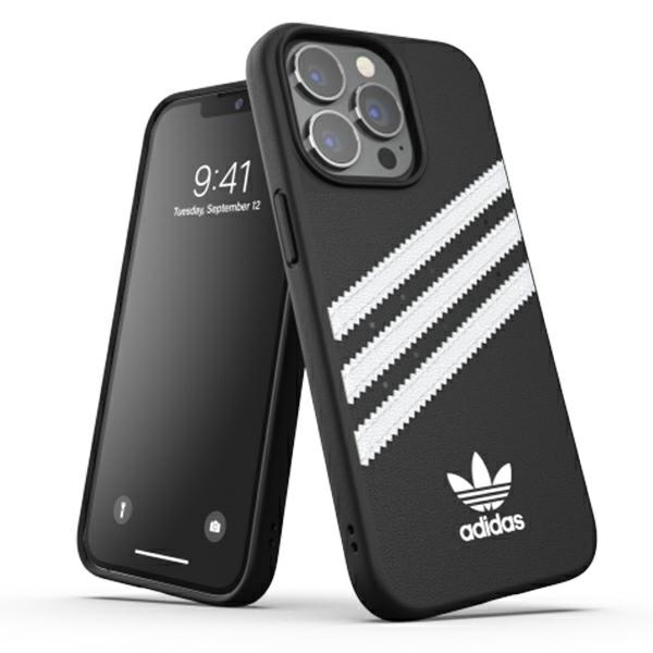 Adidas OR veidots apvalks PU iPhone 13 Pro / iPhone 13 - melns un balts